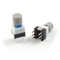 10 Pcs 7x7x12mm Momentary Tact Tactile Push Button Switch Non Lock 6 Pin w Cap