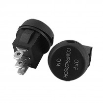 AC 6A/250V 10A/125V 3 Pin ON/ON SPDT 2 Position Round Boat Rocker Switch 10pcs