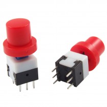 10 Pcs 8 x 8mm x 17mm Momentary Tact Tactile Push Button Switch Non Lock w Cap