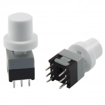 10 Pcs 8.5 x 8.5mm x 18mm Momentary Tactile Tact Push Button Switch 6 Pin w Cap