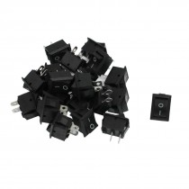 20 x SPST 10A/125V 6A/250V On/Off Boat Rocker Switches Mqlrm