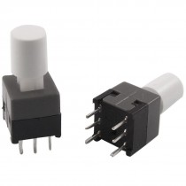 10pcs 8.5 x 8.5mm Self Locking Tact Tactile Push Button Switch 6 Pin DIP w Cap