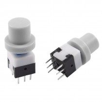 10 Pcs 8 x 8mm x 20mm PCB Tact Tactile Push Button Switch Self Lock 6 Pin w Cap