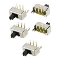 5x 3mm High Knob 3 Pin 2 Position 1P2T SPDT Right Angle Slide Switch 0.3A 50V DC