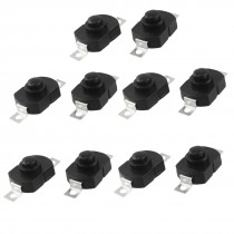 10 Pcs 2 Pin 1712-KD Flashlight Latching Push Button Switch DC 30V 1A