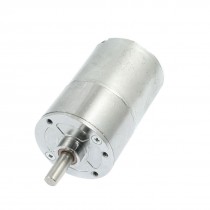 DC 24V 300 RPM Cylindrical Magnetic Gear Box Motor Silver Tone 37mm Dia.