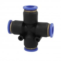 12mm 4 Way Cross Shaped Pneumatic Tube Quick Connector