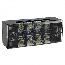 15A 600V Double Row Covered Screw Terminal Barrier Block