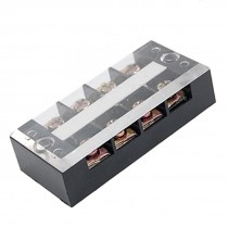 Double Row 4 Positions Screw Terminal Block Connector 600V 25A