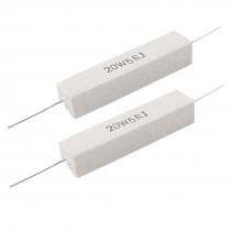 2 Pcs 20W 5 Ohm 5% Wirewound Cement Resistors 20 Watt 5R
