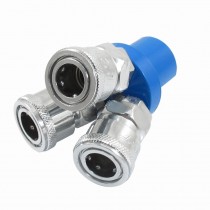 1/4" PT Female Thread Three Way Fast Connector Coupling