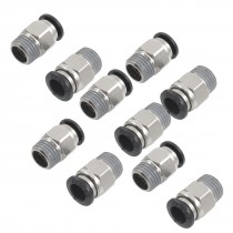 10 Pcs 1/4" PT Male Thread 8mm Push In Joint Pneumatic Connector Quick Fittings