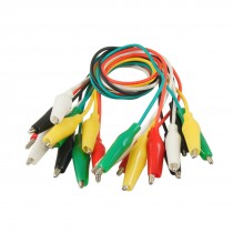 10Pcs Double-ended Test Lead 27.5cm Alligator Crocodile Clip Jumper Wire 5 Color