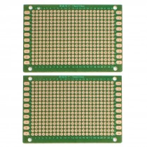 2 Pcs Prototyping Single Side PCB Board Stripboard Green 5x7cm