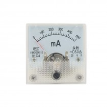 Panel Mount DC 500mA Analog Current Meter Mini Ammeter