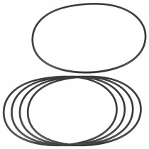 5 Pcs 160mm x 3.1mm Flexible Rubber O Rings Sealing Washer Black