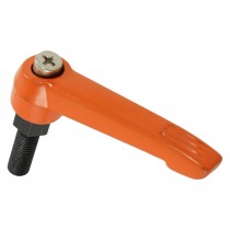 Machinery 8mm x 25mm Male Thread Orange Plastic Adjustable Handle