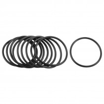 10 Pcs 55mm x 3mm x 49mm Mechanical Black NBR O Rings Oil Seal Washers