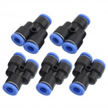 5 Pcs Air Pneumatic 6mm to 6mm Y Shaped Push in Connectors Quick Fittings