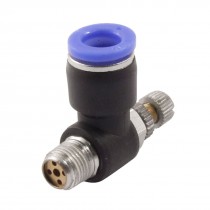 2 x 8mm Dia Tube 1 8" Threaded Pneumatic Speed Controller Quick Fittings