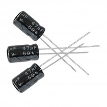 20 x 47uF 50V 105C Radial Electrolytic Capacitor 6x11mm