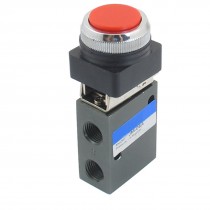 G1/4" 2 Position 3 Way Momentary Air Pneumatic Mechanical Valve