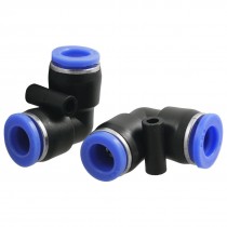 2 Pcs 8mm to 8mm Right Angle Push in Quick Fittings Connectors