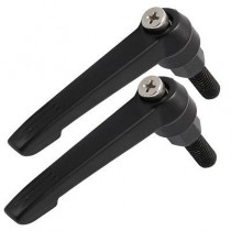 2 Pcs 8mm Dia 20mm Length Thread Metal Machine Fixing Adjustable Handles