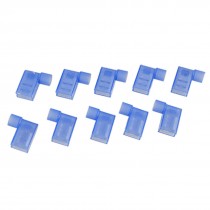 10 Pieces Blue Insulated Female Spade Crimp Flag Connector