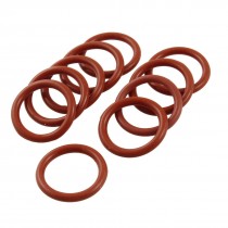 10 Pcs Silicone 25mm Outside Diameter 3mm Thickness O Ring Seal