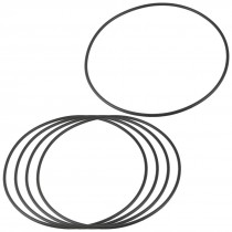 150mm x 3.1mm Flexible Rubber O Ring Sealing Washer Black 5 Pcs