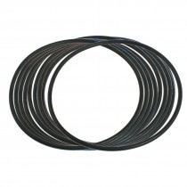 10 Pcs Black 145mm OD 5mm Thickness Nitrile Rubber O-ring Oil Seal Gaskets
