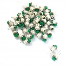50 Pcs Green Flat Head LED Indicator Pilot Light Lamp 6.3VDC 10mm AD11-10/21