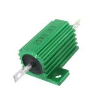 2 Pcs Green Aluminum Housed Wirewound Resistors 25W 8.2K Ohm 5%