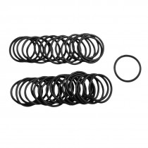 50 x Black 34mm OD 2.5mm Thickness Nitrile Rubber O-ring Oil Seal Gaskets
