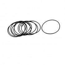 10 Pcs Black 64mm OD 2mm Thickness Nitrile Rubber O-ring Oil Seal Gaskets