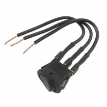 19x12mm DC 20A/12V 3 Wired Red Neon Lamp SPST On/Off Boat Rocker Switch