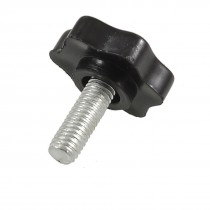 M8 x 20mm Male Thread 32mm Hex Head Clamping Knob Black