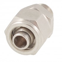 0 35" x 0 28" Pneumatic Air Hose Quick Coupler Connector Fittings Silver Tone