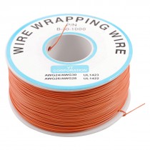 PCB Solder Orange Flexible 0.5mm Outside Dia 30AWG Wire Wrapping Wrap 1000Ft