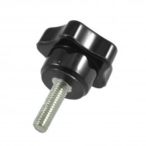 6mm Thread x 20mm Male Thread 1.3-inch Star Head Clamping Black