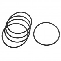 5 Pcs 66mm x 60mm x 2.65mm Mechanical Black Rubber O Ring Oil Seal Gaskets