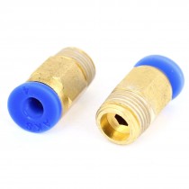 2 Pcs 1/8" Male Thread 4mm Connector Pneumatic Tube Fittings