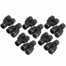 10 Pcs Air Pneumatic 6mm to 6mm Y Shaped Push in Connectors Quick Fittings