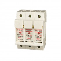 RT18-63A Three Poles 3P 14x51mm Cylindrical Fuse Holder with LED
