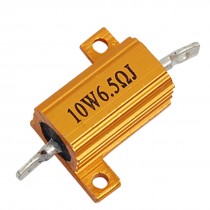 10W 6.5 Ohm 5% Gold Tone Aluminum Wirewound Resistor