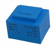 Double Way Output 220V 6 Pins 10VA Power Encapsulated Transformer