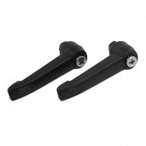 2 Pcs Machinery 5mm Female Thread Metal Adjustable Handle Black