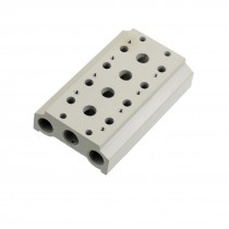 G1 4 Tube Hole Aluminum Pneumatic 4 Stations Solenoid Valve Base