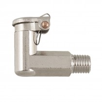 M8 Thread Mount L Type Spring Cap Oil Grease Cup Silver Tone